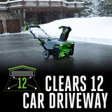 EGO POWER+ 24" Electric Snow Blower, Cordless Self-Propelled 2-Stage, Includes (2) 56 V 7.5Ah Batteries and Dual Port Charger - SNT2405