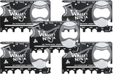 Wallet Ninja Multitool Card – 18 in 1 Credit Card Multi-Tool (Bottle Opener, Can Opener, Screwdrivers, Phone Stand & More) – Black