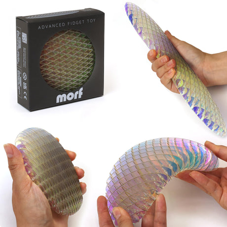 Morf Fidget Worm Toy - Desk Fidgets for Adults - Quiet Worm Fidget Toy Sensory Toys - Fun and Interactive Fidget Toy for Kids - USA Patent Pending Figgy Toys (Unicorn, Small)