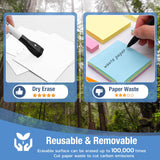 HOMiDEK Reusable Magnetic Sticky Notes, (30 Pack, 3x3 in) Dry Erase Magnets Magnetic Labels with Marker, Easy to Post Notes for Whiteboard, Fridge, Locker, Cabinet, Door - Office & Classroom Supplies