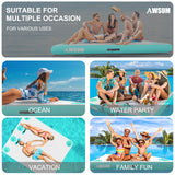 AWSUM Inflatable Floating Dock Air Dock Platform Floating Island Raft with None-Slip Surface for Pool Beach Ocean