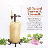 Candle by the Hour 80-Hour Vertical Candle, Eco-friendly Natural Beeswax with Cotton Wick