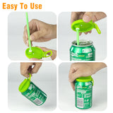 4-pack 4 Color Soda Can Lids with straw, Soda Can Covers with Silicone straw BPA-Free Reusable For Fits standard For Canned Beverage, Beer, Juice,Seltzer. (Colour mixture)