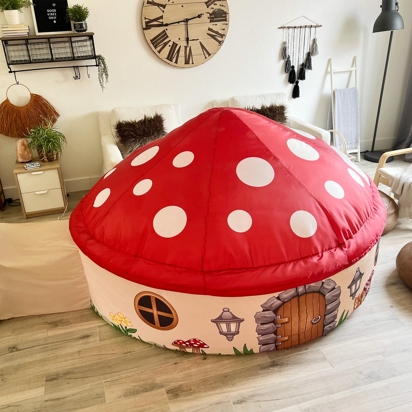 The Original Patented AirFort - Build A Fort in 30 Seconds, Inflatable Fort for Kids, Play Tent for 3-14 Years, A Playhouse Where Imagination Runs Wild, Fan not Included (Starry Night)