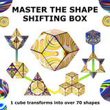 SHASHIBO Holographic Shape Shifting Box - STEM Magnetic Fidget Cube That Transforms Into Over 70 Shapes, Download Fun in Motion Toys Mobile App (Vapor)