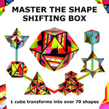 SHASHIBO Holographic Shape Shifting Box - STEM Magnetic Fidget Cube That Transforms Into Over 70 Shapes, Download Fun in Motion Toys Mobile App (Vapor)