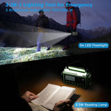 NOAA Weather Radio, Emergency Hand Crank Radio with Solar Charger, Portable Battery Operated AM FM Shortwave Radio with LED Flashlight, USB Charger, Earbud Jack, SOS Alert for Home Survival Hurricane