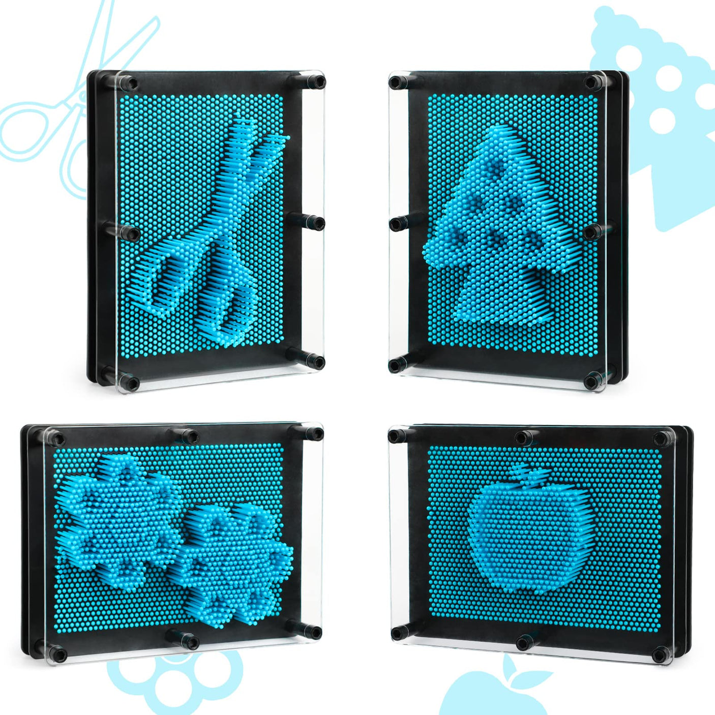 3D Pin Art Sensory Toys for Kids 5-7, Pin Art Board Impression Sensory Toys for Kids with Autism, Autism Gifts for Autistic Children Age 3, 4, 5, 6, 7, 8, 9, 10+ Years Old Boys Girls