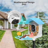 Bird Feeder with Camera,AI Identify Birds Species,Smart Birds Camera with Solar Powered,Auto Record 2K Birds Video in Backyard,Instant Notifications,Ideal Gifts for Family and Bird Lovers,Navy Blue