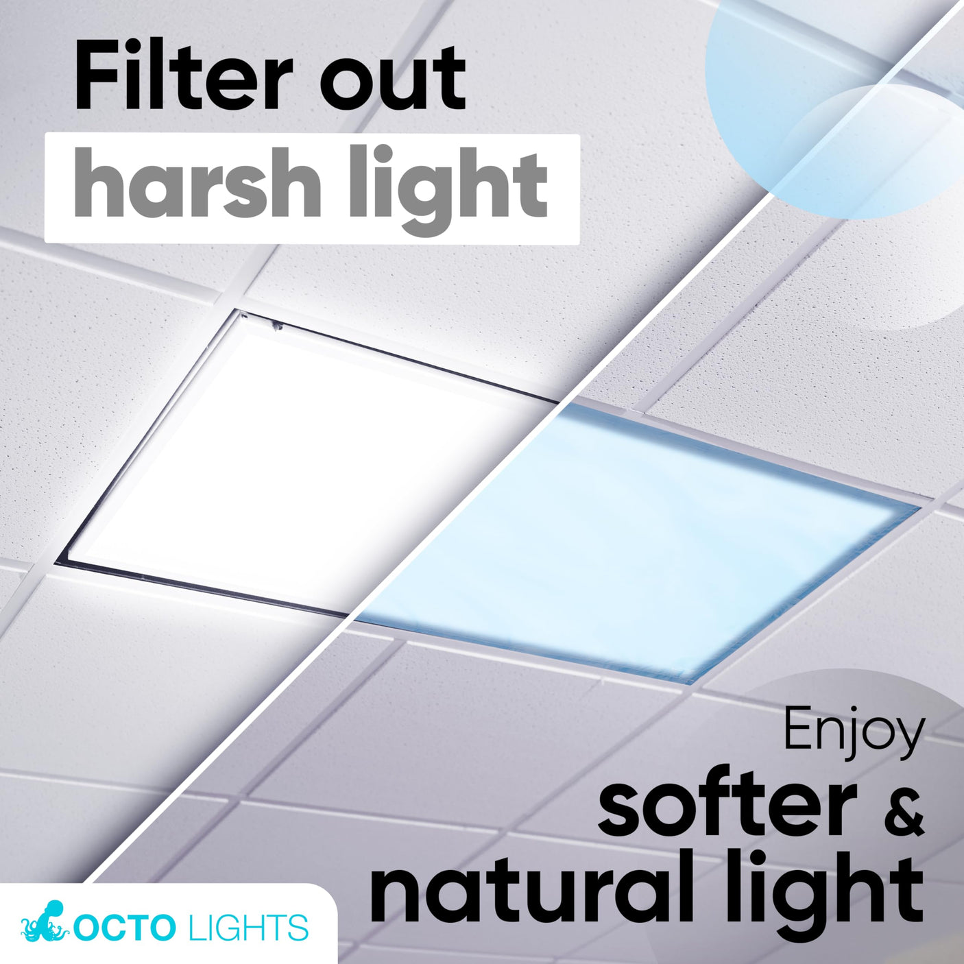 Magnetic Fluorescent Light Covers for Ceiling Lights - Astronomy Cover for Fluorescent & LED Fixture - Must Haves for Teacher Supplies - Classroom, Home, Office Decor - Shield Overhead Lighting