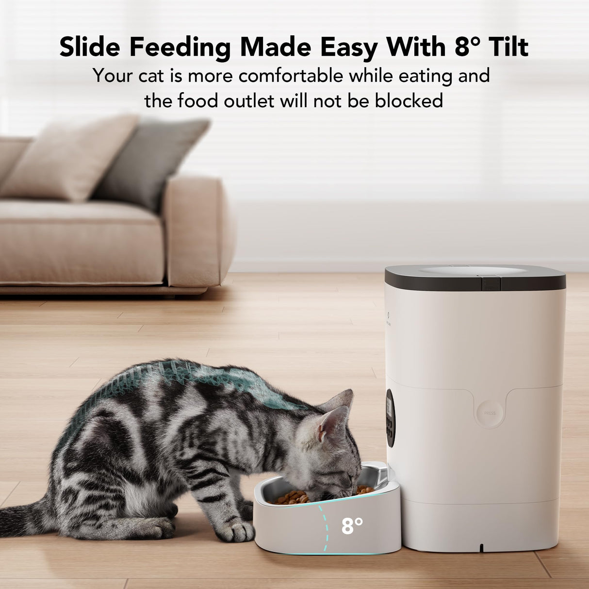 PETLIBRO Automatic Dog Feeder, 6L Dog Food Dispenser with Timer Interactive Voice Recorder, Auto Dog Feeder with Desiccant Bag 1-4 Meals Dry Food, Black Transparent