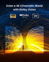 NEBULA Cosmos 4K SE Smart Projector, Nebulamaster, High-Brightness with Dolby Vision, 200" Screen, 1800 ANSI Lumens, HybridBeam, Enhanced Image Quality, GTV, Portable, for Gaming, Home, and Office Use