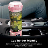 Ninja BC155PS Blast Two-Pack Portable Blender, Cordless, 18oz. Vessel, Personal Blender-for Shakes & Smoothies, BPA Free, Leakproof-Lid & Sip Spout, Rechargeable, Dishwasher Safe Parts, Peach & Stone