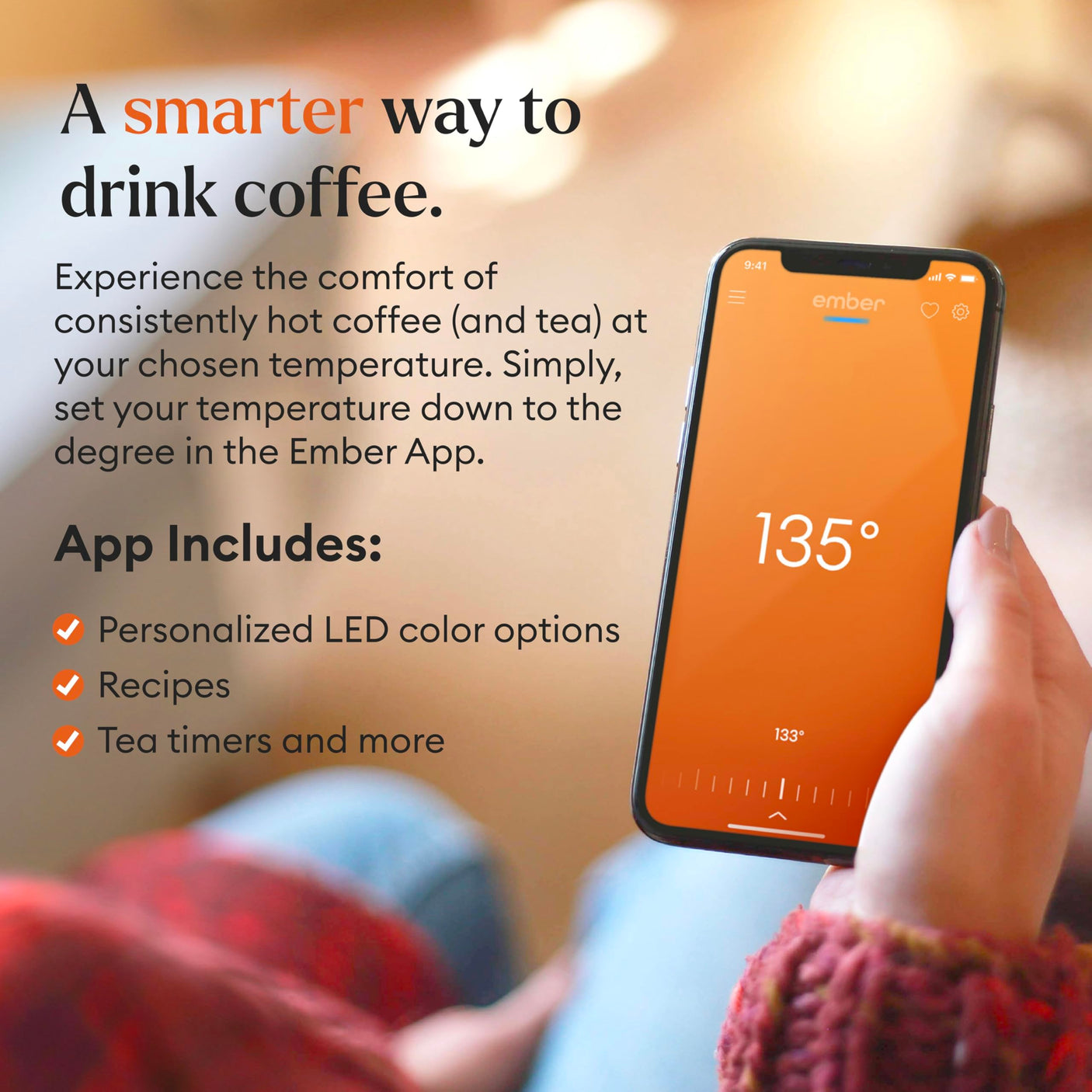 Ember Temperature Control Smart Mug 2, 14 Oz, App-Controlled Heated Coffee Mug with 80 Min Battery Life and Improved Design, White