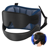Airplane Pillow Combo with Chin Strap, Travel Pillows for Airplanes with Sleep Eye Mask, Plane Pillow for Long Flights, Car Road Trip, 360° Headrest, Stop Bobblehead, Black