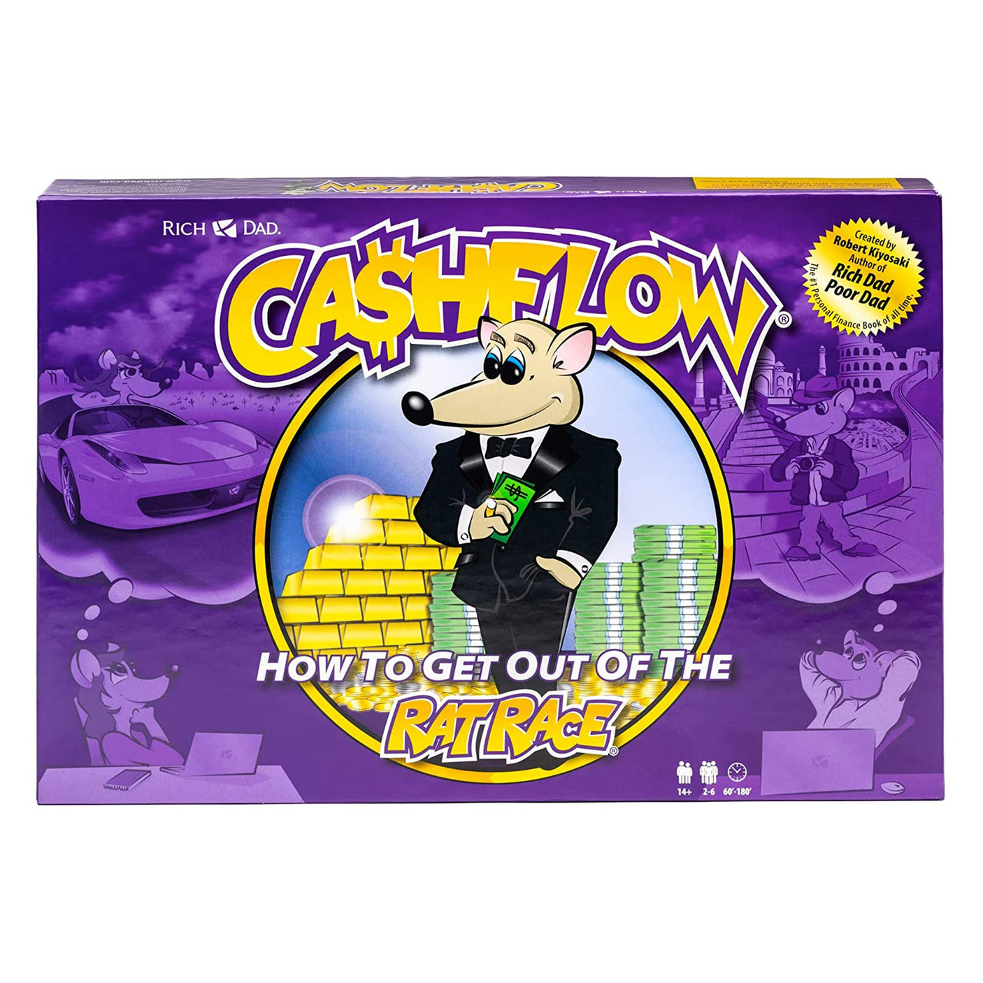 Rich Dad Cashflow Board Game for Kids, Children's Edition, Up to 6 Players, Ages 6+ - Fun and Educational Learning Games for Boys, Girls, and Family