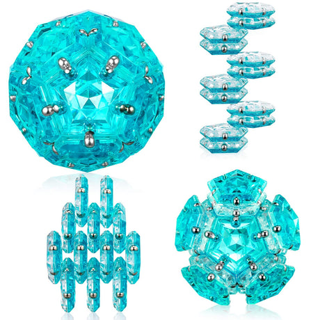 Magnetic Fidget Sphere Stress Relief Toys for Adults Kids, Anxiety Sensory Fidget Toys with Strong Neodymium Magnets, Desk ADHD Focus Tool Gift for Men Women (2.67'' Travel-Safe Toy Ball)