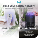 Katchy Indoor Insect Trap - Catcher & Killer for Mosquitos, Gnats, Moths, Fruit Flies - Non-Zapper Traps for Inside Your Home - Catch Insects Indoors with Suction, Bug Light & Sticky Glue (Black)