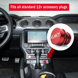 FIRE Missile+Eject Billet Aluminum Cigarette Lighter Plug Cover - Fits All Vehicles with Standard 12 Volt Power Source
