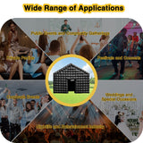 CZGBRO Inflatable Nightclub, 20x16.5x14FT Disco Air Cube Tent, Inflatable Night Club Square Gazebo Event Room Tent House for Event Exhibition Wedding Business/Private Use(White)