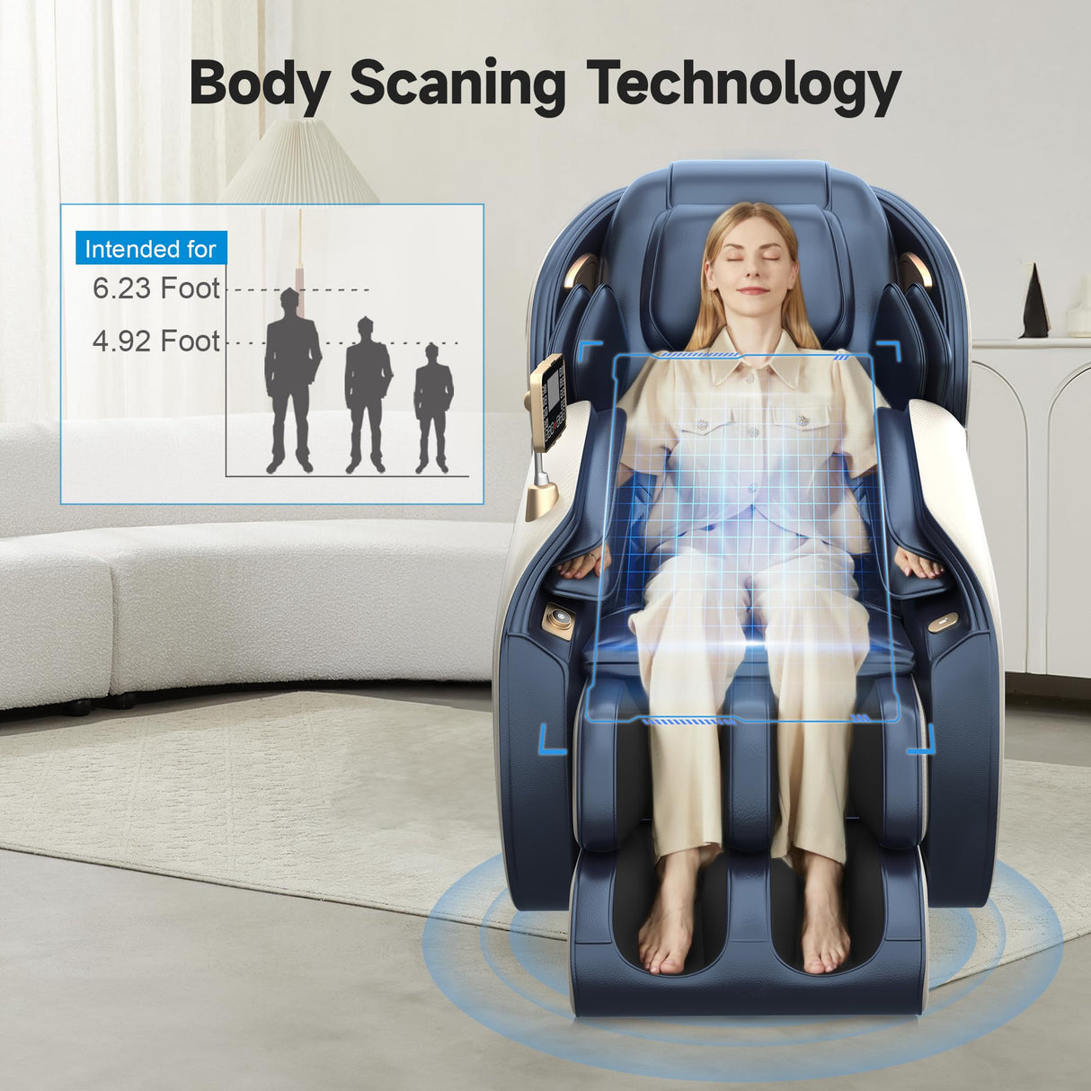 Real Relax Massage Chair Favor-06, Full Body Zero Gravity SL-Track Shiatsu Massage Recliner Chair with APP Control, Brown