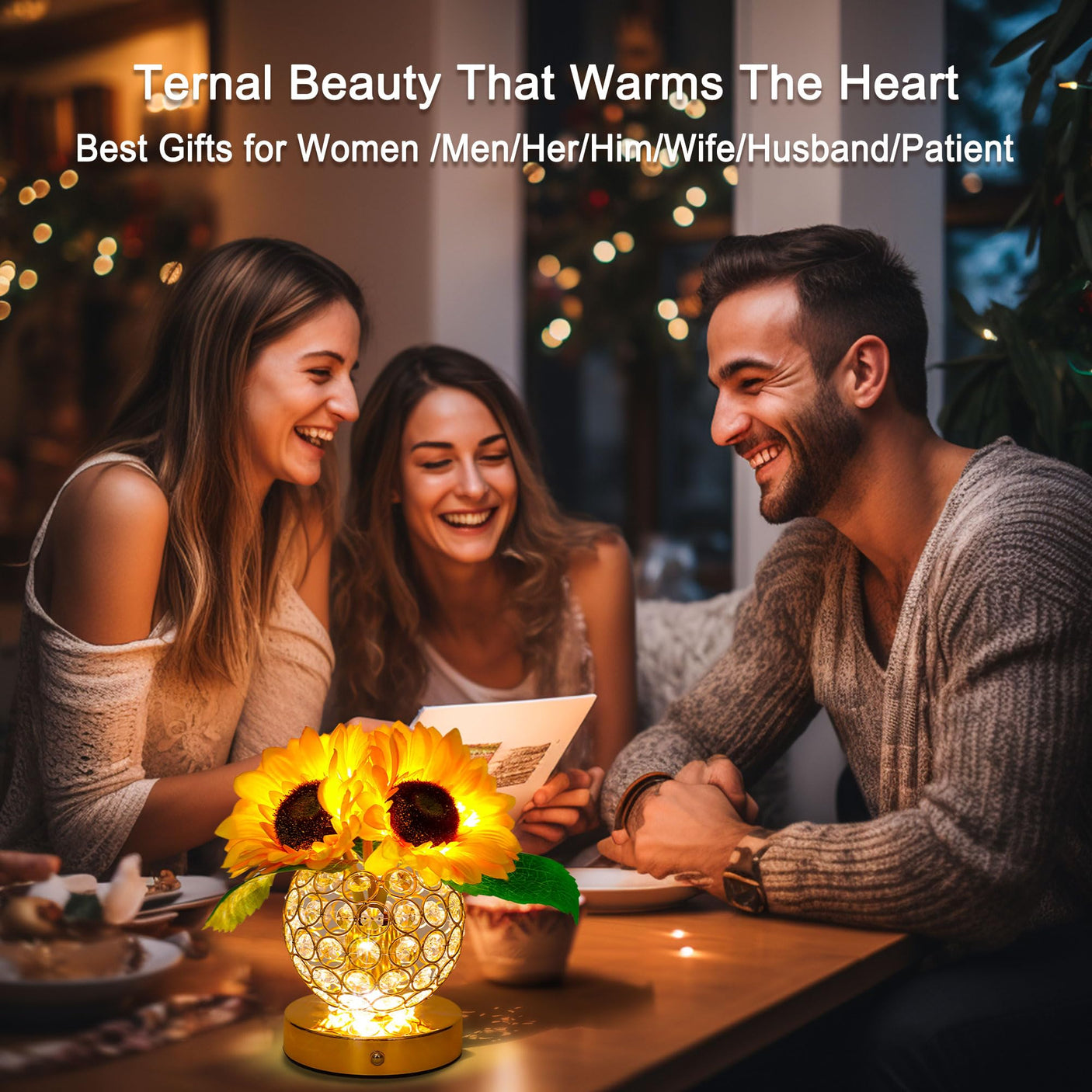 Sunflower LED Lamp for Women, Mother's Day Ideal for Bedroom Decor Sunflower Gifts for Mom Grandma Teacher Aunt Girlfriends Coworker Friend Wife Mothers Anniversary Birthday Christmas