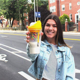 CRUNCHCUP XL Yellow - Portable Plastic Cereal Cups for Breakfast On the Go, To Go Cereal and Milk Container for your favorite Breakfast Cereals, No Spoon or Bowl Required