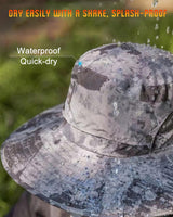 Wide Brim Solar Fan Outdoor Fishing Hat, Solar & USB Powered, Summer UV Protection Outdoor Fishing Hats UPF 50