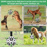 QDAN Premium Dog Toys Balls, Dog Soccer Ball with Straps, Dog Birthday Gifts, Herding Ball, Durable Balls for Small Medium Pet, Puppy Outdoor Toy, Pet Training Soccer Ball, World Cup Soccer (6 Inch)