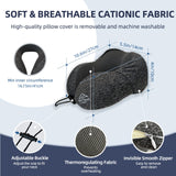 Travel Pillow with Extra Large Hood for Airplane Long Flights Privacy and Comfort Memory Foam with Velvet Cover for Road Trip Head&Neck Support for Plane Office Cars Sleeping & Rest (Pink)