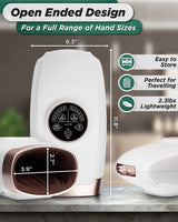Lunix LX3 Cordless Electric Hand Massager with Compression, 6 Levels Pressure Point Therapy Massager for Arthritis, Pain Relief, Carpal Tunnel and Finger Numbness, Shiatsu Massage Machine with Heat
