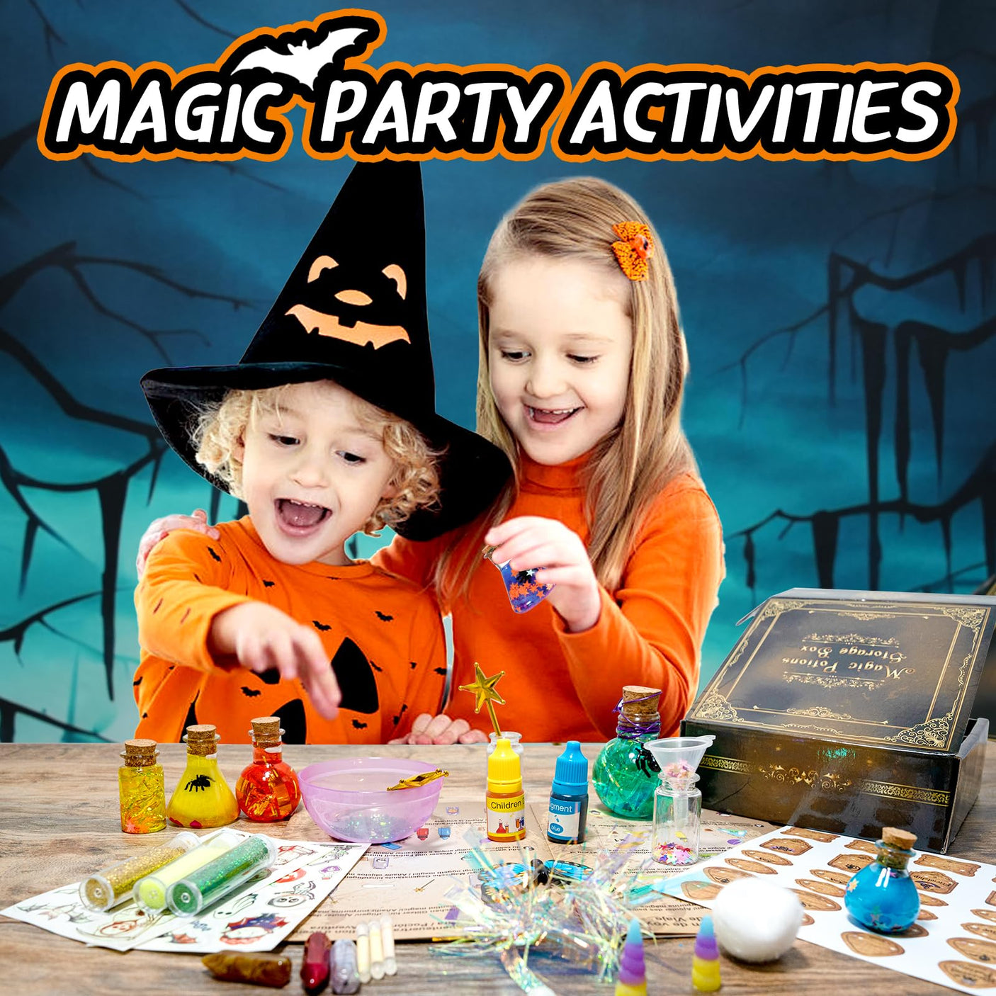Magic Potions Craft Kit for Kids - Mix 20 Glow Witch Potion Bottles, Fairy Magic Potions Making Kit - Christmas Decorations Birthday Gifts for Girls Boys 6 7 8 9 10+