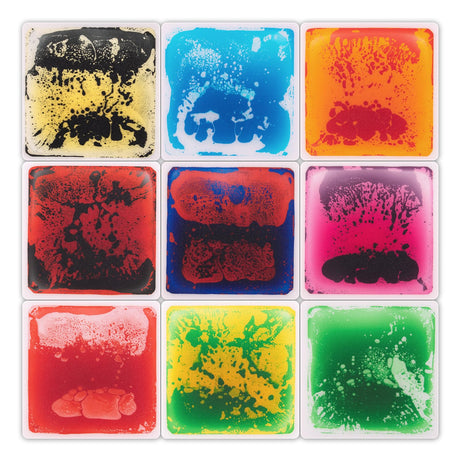 Art3d Liquid Fusion Activity Play Centers for Children, Toddler, Teens, 12" X 12" Pack of 9 Tiles