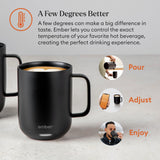 Ember Temperature Control Smart Mug 2, 14 Oz, App-Controlled Heated Coffee Mug with 80 Min Battery Life and Improved Design, White
