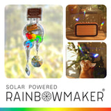 Kikkerland Solar Powered Rainbow Maker – Prism Suncatcher, Fun Home Window Decor – Unique Gift for Christmas & Birthdays – Single Crystal