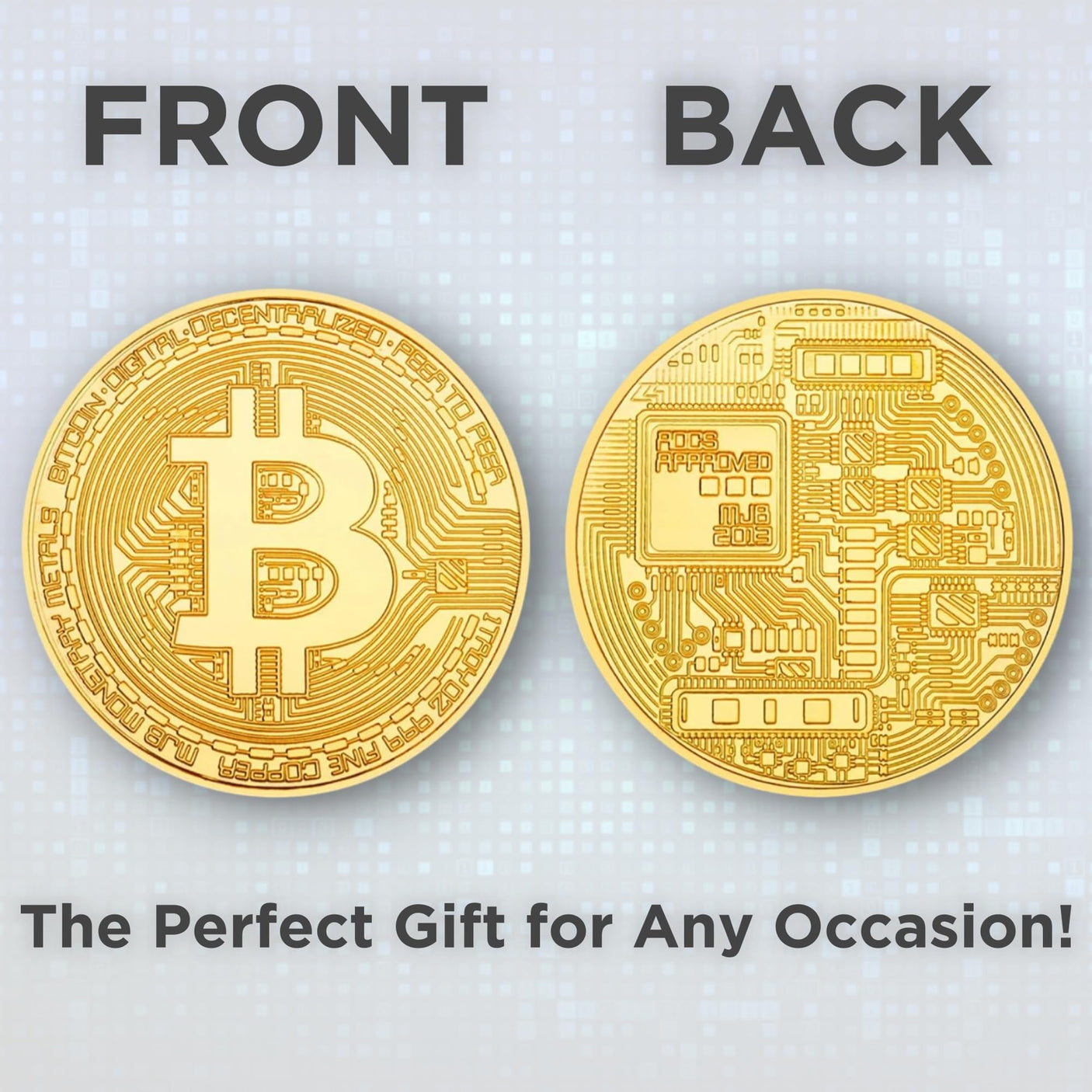 Collector's Edition Bitcoin Coin - Commemorative Cryptocurrency Collectible in Protective Acrylic Display Case - Perfect for Crypto Enthusiasts, Coin Collectors, and Gifts