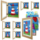 Golden State Art, 10x12.5 Kids Art Frames, Front-Opening Picture Frame Great for Kids Drawings, Artworks, Children Art Projects, Schoolwork, Home or Office (Walnut Set of 2)