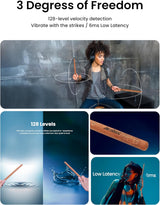 AeroBand Electronic Drum Set PocketDrum2 MAX（2025 Version）, Air Drum Sticks & Pedals & Bluetooth Adapter, Play Drum Anywhere Anytime, 8 Tones and USB Midi Teens Adult Drummer Gift (Earphone Included)