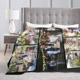Custom Blanket with Photo Text Personalized Bedding Throw Blankets Customized Flannel Fleece Blankets for Family Birthday Wedding Gift Fits Couch Sofa Bedroom Living Room (1 Photos, 40"x50")