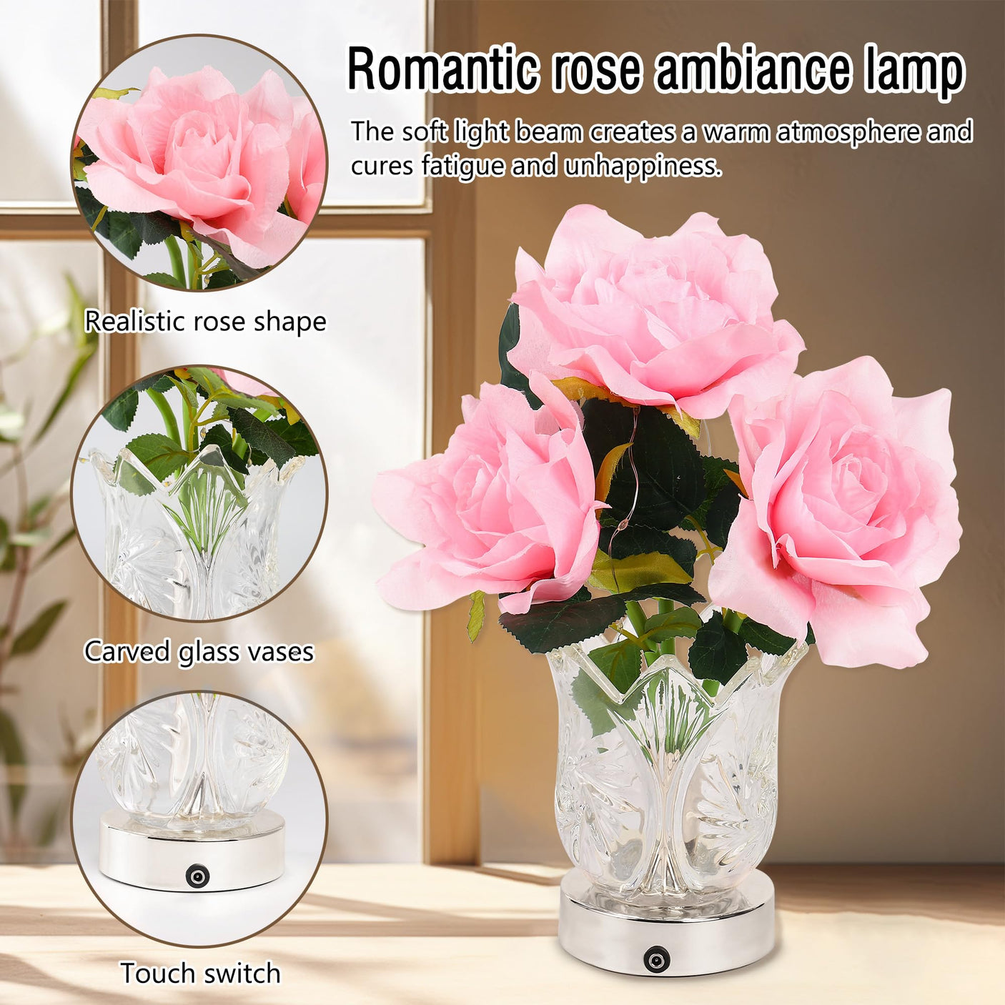 Sunflower LED Lamp for Women, Mother's Day Ideal for Bedroom Decor Sunflower Gifts for Mom Grandma Teacher Aunt Girlfriends Coworker Friend Wife Mothers Anniversary Birthday Christmas