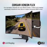 Corsair 45-Inch 240Hz OLED Gaming Monitor - 3440x1440, 0.03ms Response, G-SYNC/FreeSync Compatible