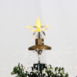 Fraser Hill Farm 29-in. Snowing Musical Christmas Tree with Warm White LED Lights, 25 Christmas Carols, Decorations, Star Topper, and Red Umbrella Base, Festive Xmas Decor for Foyer and Family Room