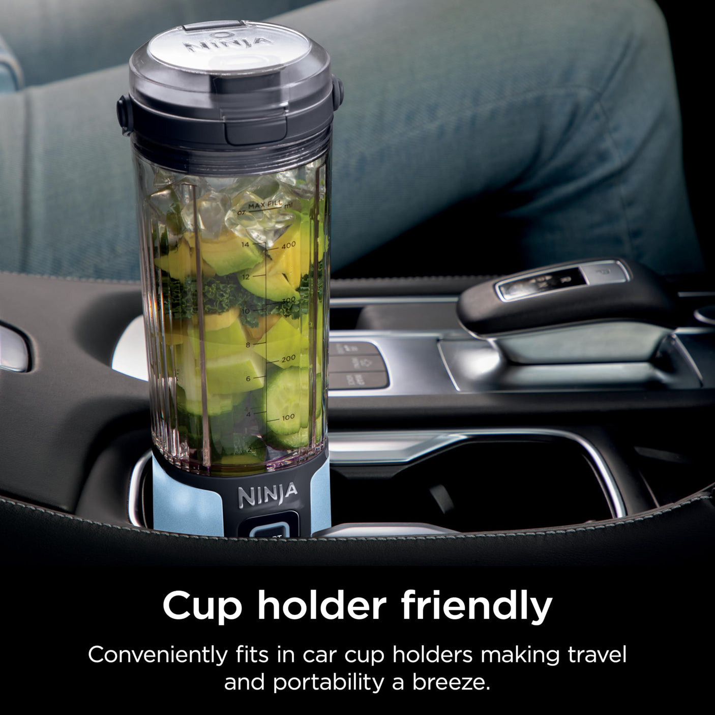 Ninja BC155PS Blast Two-Pack Portable Blender, Cordless, 18oz. Vessel, Personal Blender-for Shakes & Smoothies, BPA Free, Leakproof-Lid & Sip Spout, Rechargeable, Dishwasher Safe Parts, Peach & Stone