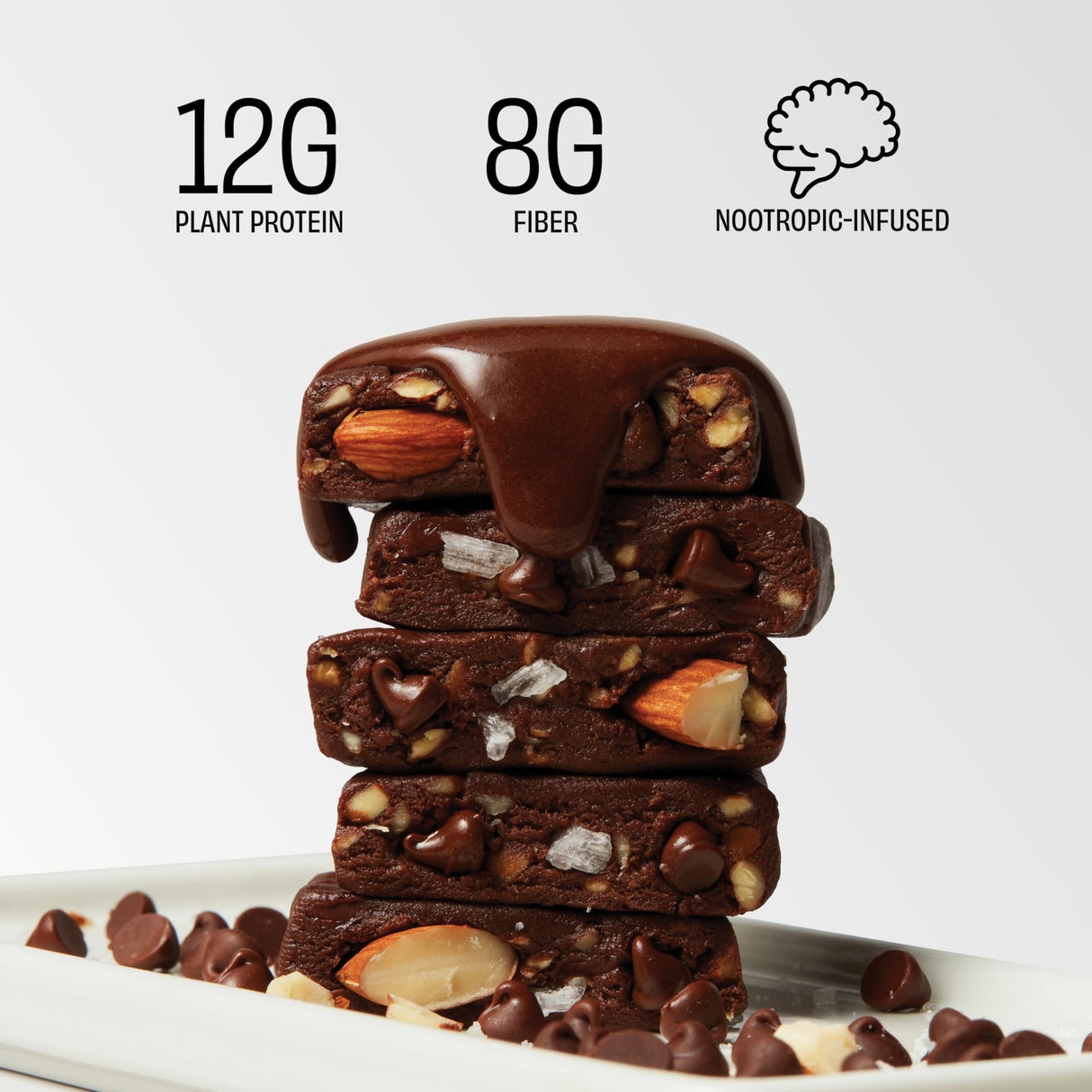 Mindright Superfood Vegan Protein Bar | Gluten Free, Non-Gmo, Low Sugar | Brain Food Snack to Enhance Mood, Energy, and Focus | Pack of 12 (Peanut Butter Cup)