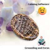 Amazing Gemstone Labradorite Worry Stone, Healing Crystals - Piedra Crystal Fidget for Gift, Meditation, Calming, Relaxation, Stress Relief