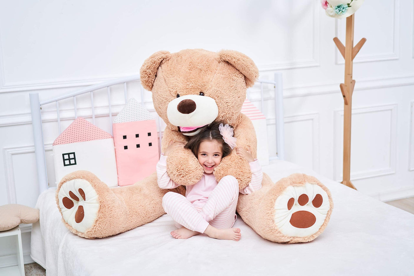 IKASA Giant Teddy Bear Plush Toy Stuffed Animals(Brown,78 inches)