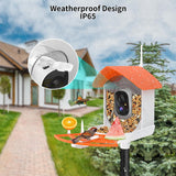Bird Feeder with Camera,AI Identify Birds Species,Smart Birds Camera with Solar Powered,Auto Record 2K Birds Video in Backyard,Instant Notifications,Ideal Gifts for Family and Bird Lovers,Navy Blue