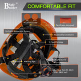 Industrial Safety Helmet with Visor Ear Muffs Hard Hat with Visor Vented Hardhats Construction Work Head Protection ANSI