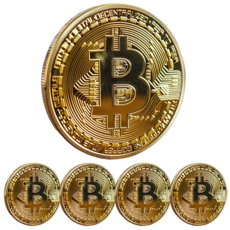 Collector's Edition Bitcoin Coin - Commemorative Cryptocurrency Collectible in Protective Acrylic Display Case - Perfect for Crypto Enthusiasts, Coin Collectors, and Gifts