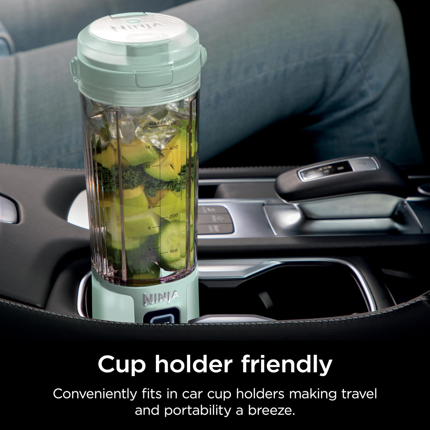 Ninja BC155PS Blast Two-Pack Portable Blender, Cordless, 18oz. Vessel, Personal Blender-for Shakes & Smoothies, BPA Free, Leakproof-Lid & Sip Spout, Rechargeable, Dishwasher Safe Parts, Peach & Stone